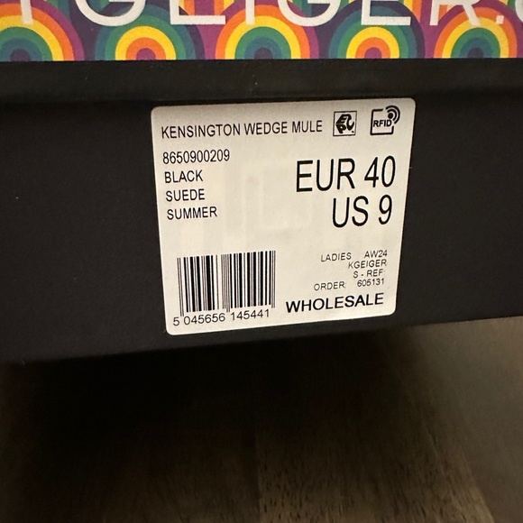 Kurt Geiger Kensington Wedge Mule Like NEW in box - Picture 6 of 6